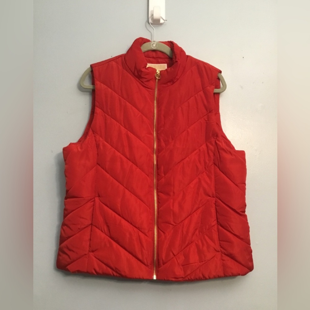 MICHAEL Michael Kors Red Quilted Vest